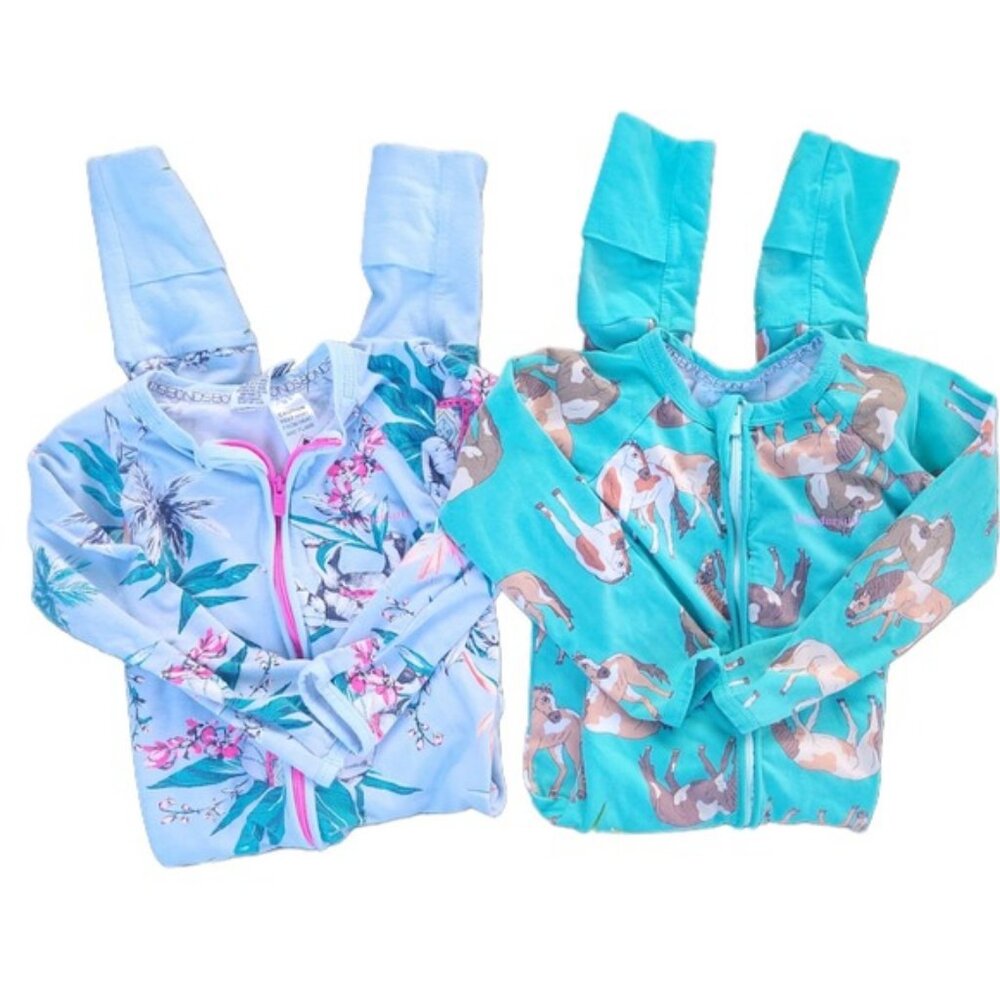 Bonds‎ Baby Wondersuit Lot of 2 Zippy Rompers Elephant Horse Prints Size 3